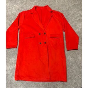 Red Felt Dress Coat size 18
